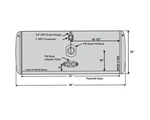 Fuel Tank PETERBILT 352 LKQ Heavy Truck - Goodys