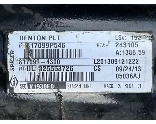 Peterbilt 365 Drive Shaft, Front