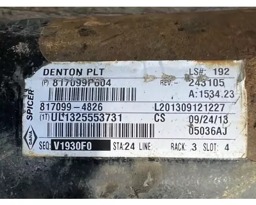 Peterbilt 365 Drive Shaft, Front