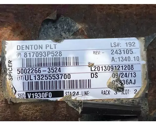 Peterbilt 365 Drive Shaft, Front
