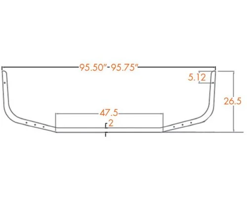 Peterbilt 377 Bumper Assembly, Front