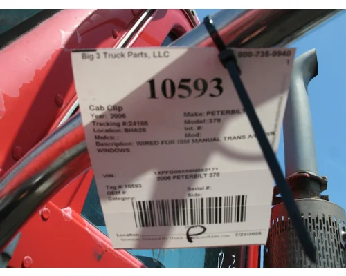 Cab PETERBILT 378 Big 3 Truck Parts, LLC