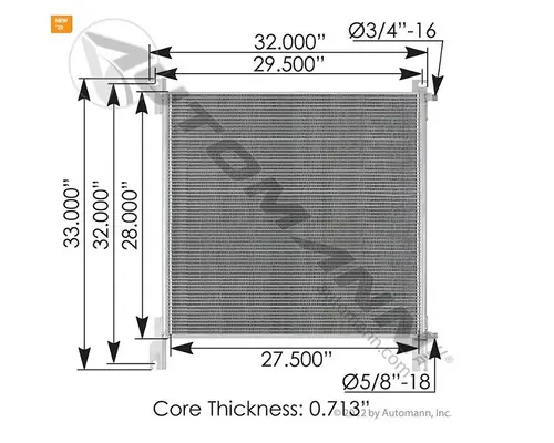Air Conditioner Condenser PETERBILT 379 High Mountain Horsepower