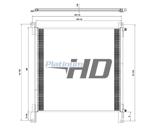 Air Conditioner Condenser PETERBILT 379 LKQ Universal Truck Parts