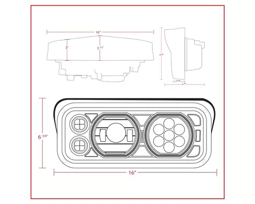 Peterbilt 379 Headlamp Assembly