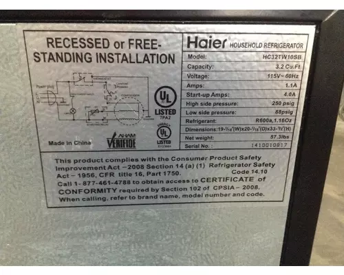 Peterbilt 387 Refrigerator