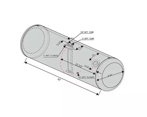 Fuel Tank PETERBILT 389 2006-2024 LKQ Evans Heavy Truck Parts