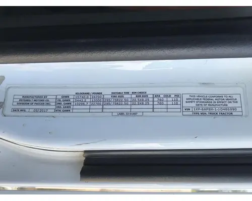 Peterbilt 579 Cab Assembly