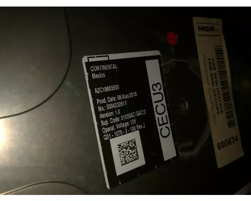 Peterbilt 579 Cab Control Module CECU