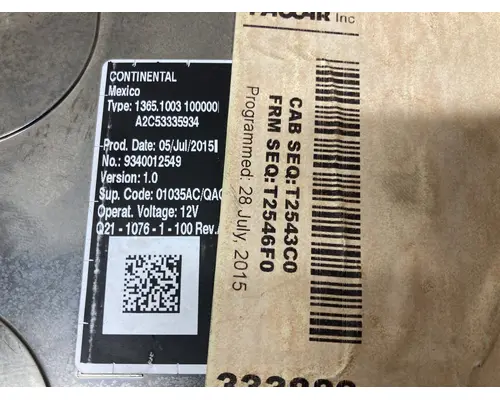 Peterbilt 579 Electrical Misc. Parts