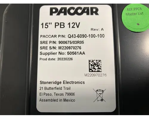 Peterbilt 579 Instrument Cluster