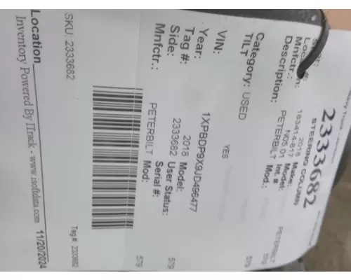 Steering Column PETERBILT 579 LKQ Plunks Truck Parts And Equipment - Jackson