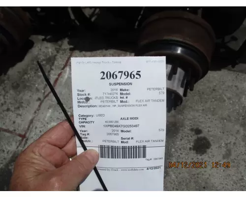 Suspension PETERBILT FLEX AIR TANDEM LKQ Heavy Truck - Tampa