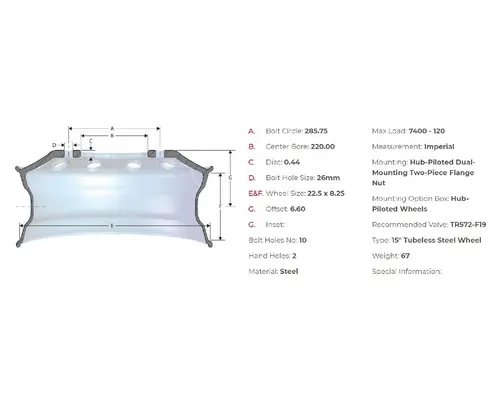 Pilot 22.5 STEEL Wheel