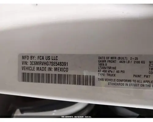 RAM PROMASTER Used Trucks