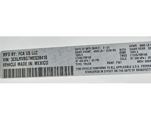 RAM PROMASTER Used Trucks