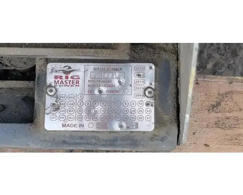 RIGMASTER POWER MTS-T4-LG200 Auxiliary Power Unit