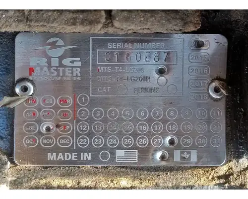RIGMASTER POWER MTS-T4-LG200 Auxiliary Power Unit