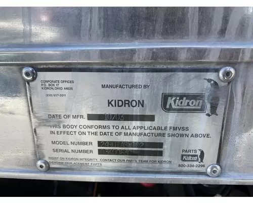 Reefer Van Bodies Other Box  Bed