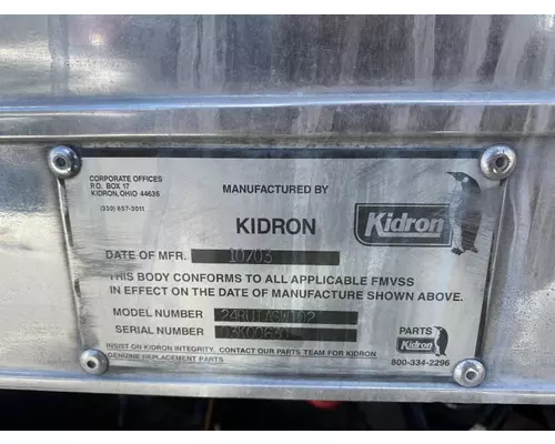 Body / Bed Reefer Van Bodies Other Complete Recycling Group LLC