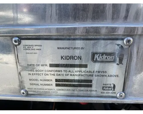 Body / Bed Reefer Van Bodies Other Complete Recycling Group LLC