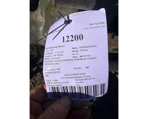 Rockwell MD-20-14X Axle Housing (Rear)