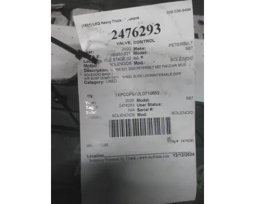 SOLENOIDS SOLENOID VALVE, CONTROL