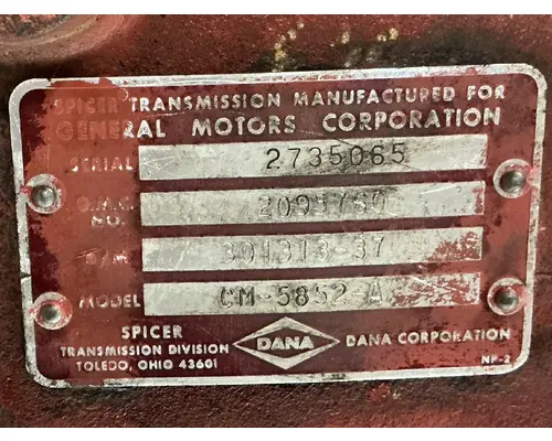 SPICER CM5852-A TransmissionTransaxle Assembly