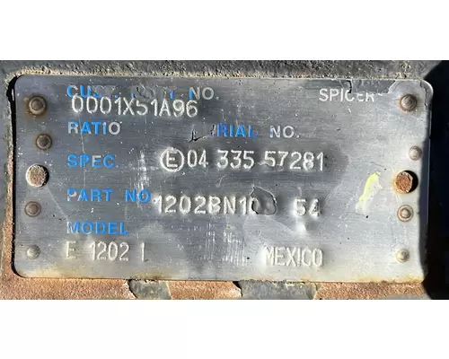 SPICER E1202I Axle Assembly, Front (Steer)