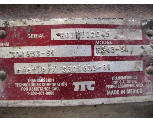 SPICER ES43-5A TRANSMISSION ASSEMBLY