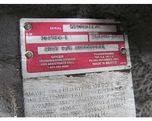 SPICER PSO16510S TransmissionTransaxle Assembly