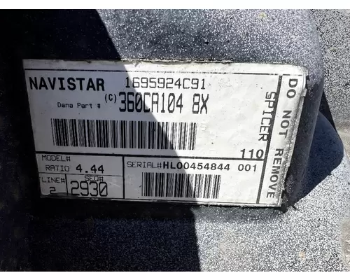 SPICER S-150 Axle Assembly, Rear