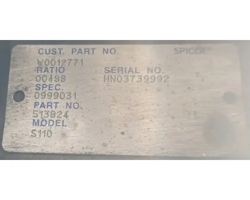 SPICER S110 Rear Rears (Tandem Rear or Single)