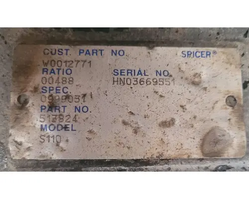 SPICER S110 Rear Rears (Tandem Rear or Single)