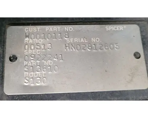 SPICER S130 Rear Rears (Tandem Rear or Single)