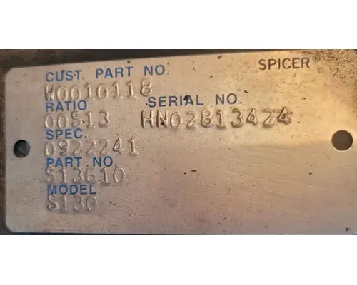 SPICER S130 Rear Rears (Tandem Rear or Single)