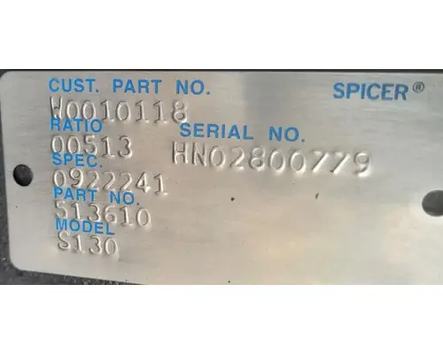 SPICER S130 Rear Rears (Tandem Rear or Single)