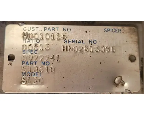 SPICER S130 Rear Rears (Tandem Rear or Single)