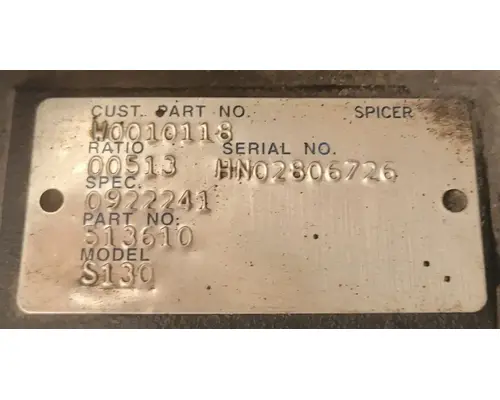 SPICER S130 Rear Rears (Tandem Rear or Single)