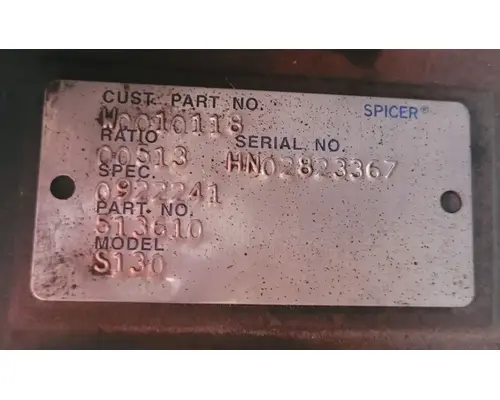 SPICER S130 Rear Rears (Tandem Rear or Single)