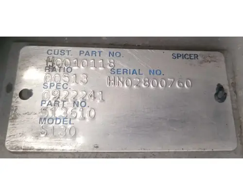 SPICER S130 Rear Rears (Tandem Rear or Single)