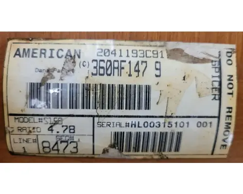 SPICER S150S Axle Housings (Rear)