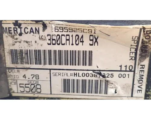 SPICER S150S Rear Rears (Tandem Rear or Single)