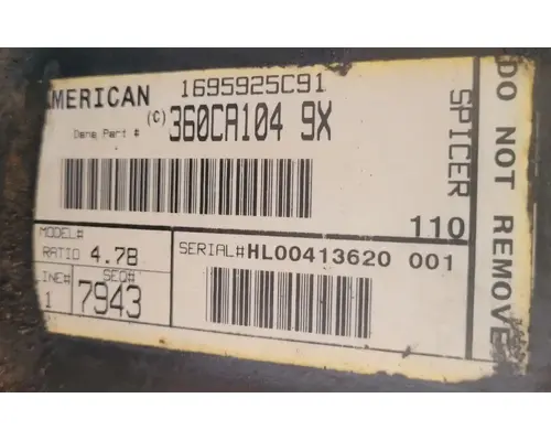 SPICER S150S Rear Rears (Tandem Rear or Single)