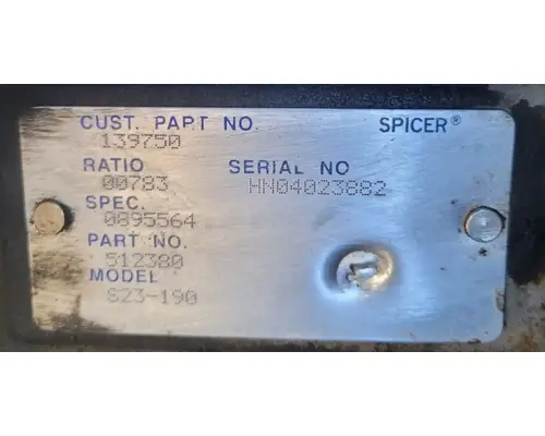 SPICER S23190 Rear Rears (Tandem Rear or Single)