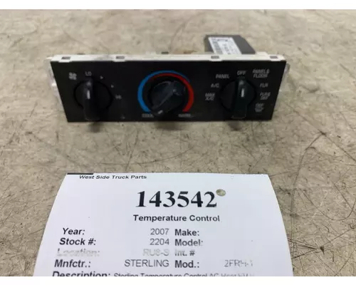 STERLING 2FRH-19E758-AB Temperature Control