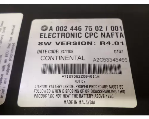 STERLING A9500 CAB CONTROL UNIT MODULE