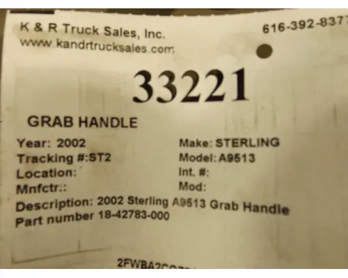 STERLING A9513 Body Parts, Misc.