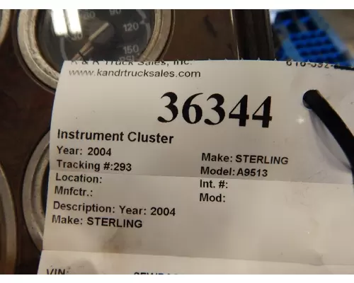 STERLING A9513 Instrument Cluster