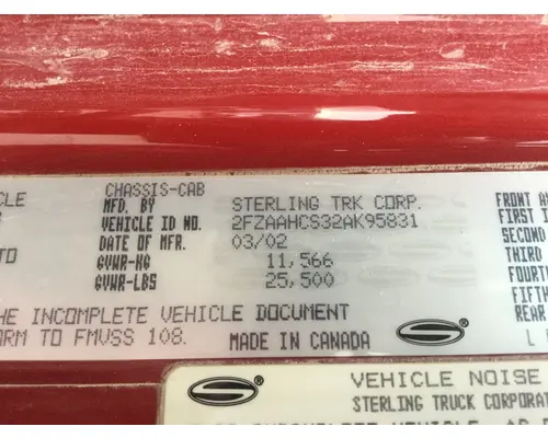 STERLING ACTERRA Cab Assembly